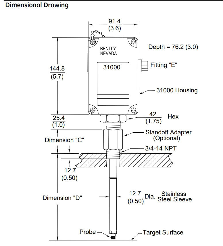 31000-30-05-40-014-03-02 31000 Rumah Probe Proksimitas