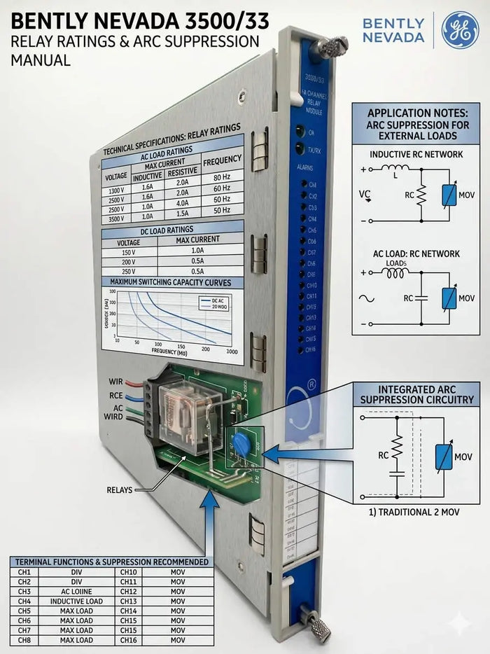 Bently Nevada 3500/33: Switching AC and DC Loads Safely