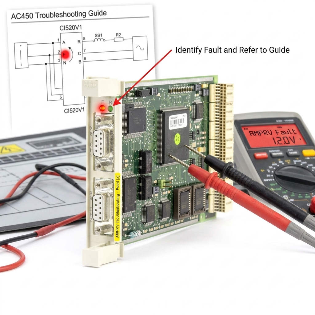ABB CI520V1 AMPRV Fault: AC450 Troubleshooting Guide
