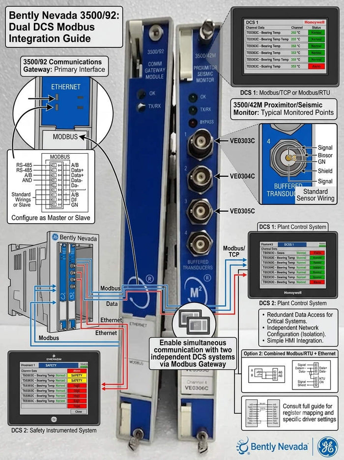 Bently Nevada 3500/92: Dual DCS Modbus Integration Guide