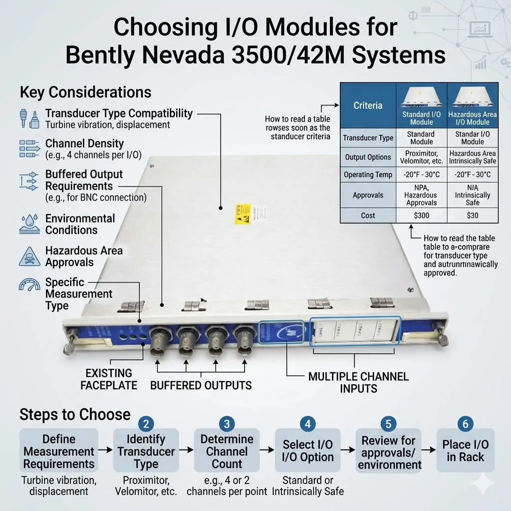 Choosing IO Modules for Bently Nevada 3500-42M Systems