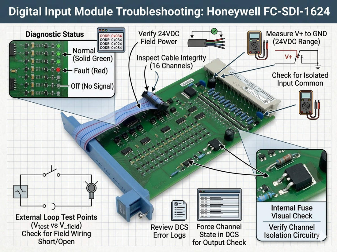 Digital Input Module Troubleshooting Honeywell FC-SDI-1624