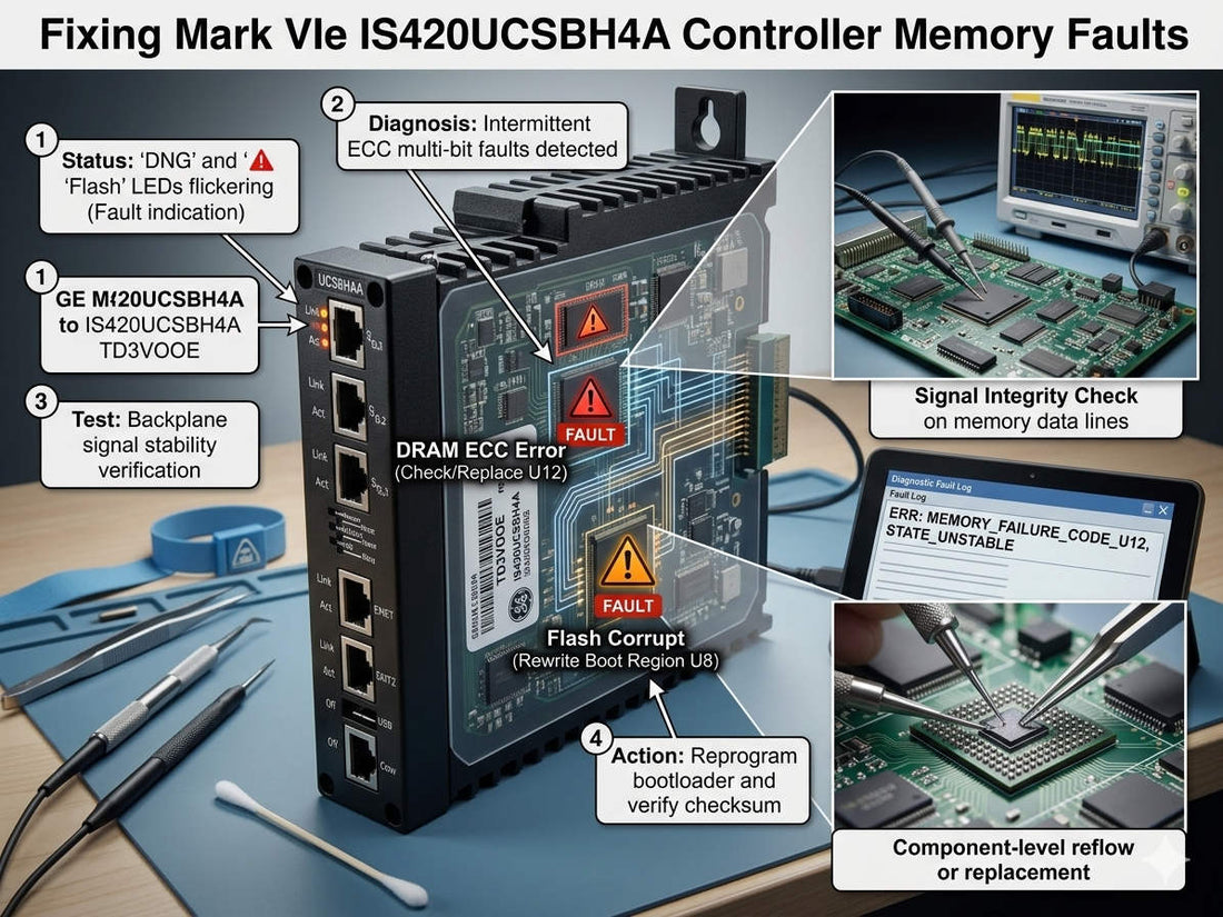 GE IS420UCSBH4A Troubleshooting: Memory & Flash Errors