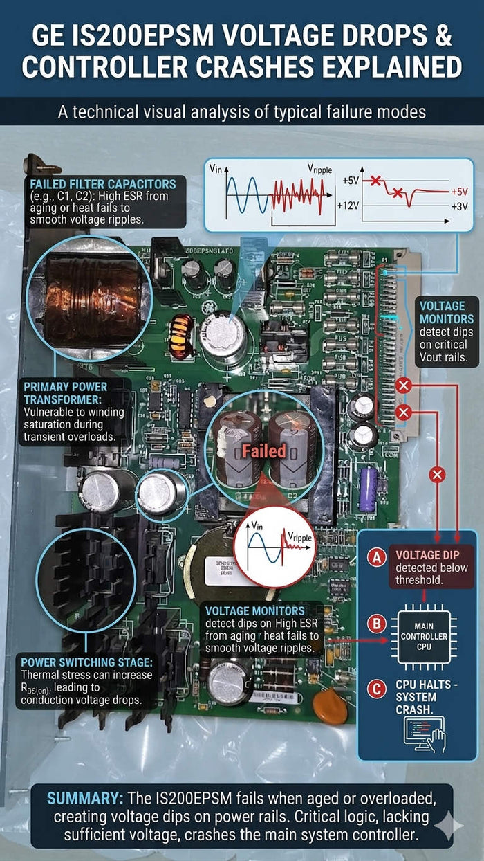 GE IS200EPSM Voltage Drops Controller Crashes Explained