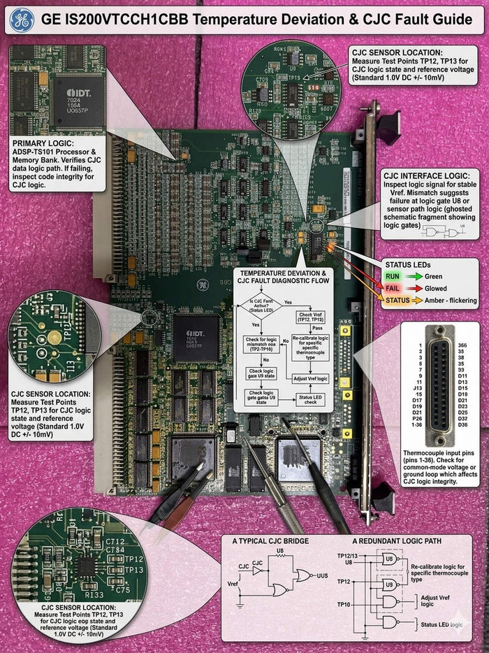 GE IS200VTCCH1CBB Temperature Deviation & CJC Fault Guide