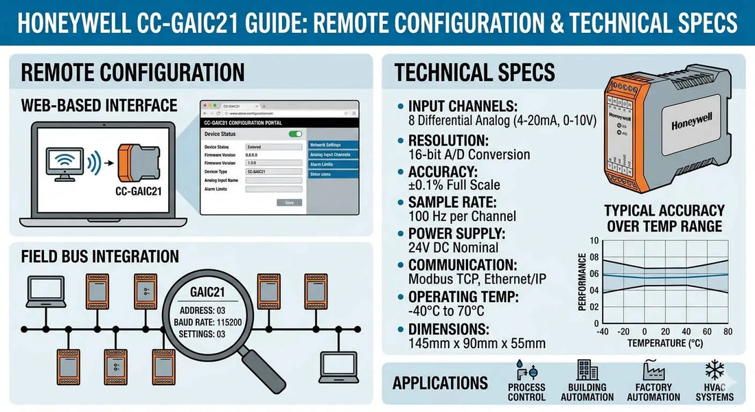 Honeywell CC-GAIC21 Guide Remote Configuration Technical Specs