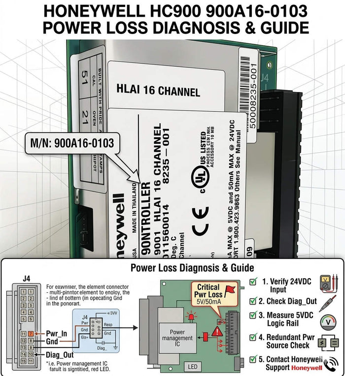 Honeywell HC900 900A16-0103 Power Loss Diagnosis Guide