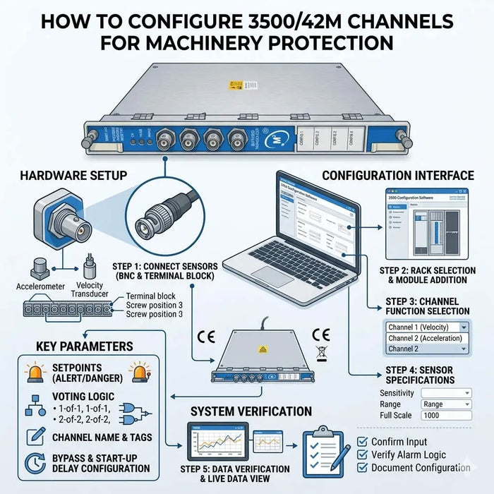 How to Configure 3500-42M Channels for Machinery Protection