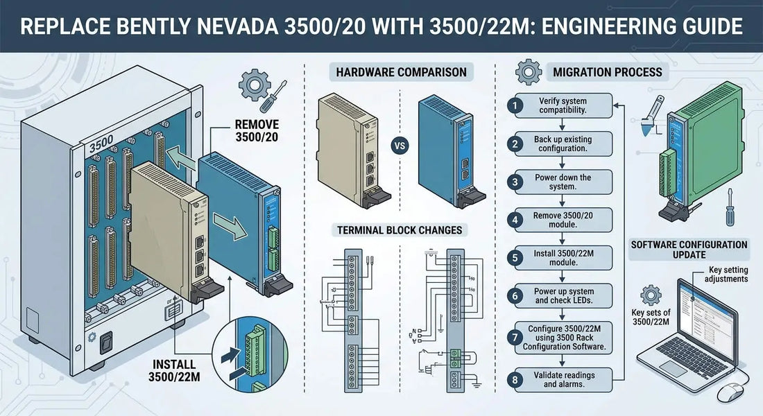 Replace Bently Nevada 3500/20 with 3500/22M: Engineering Guide