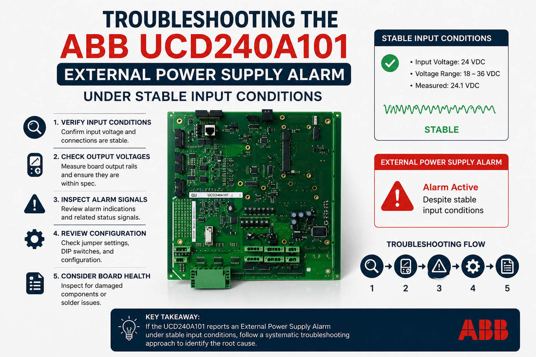 ABB UCD240A101 Power Supply Alarm: Diagnostics & Repair