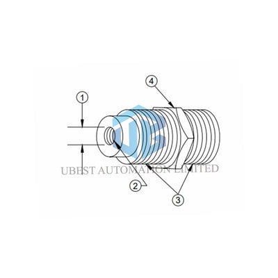 Bently Nevada 4190-34 Adapter - Stainless Steel Industrial Fitting
