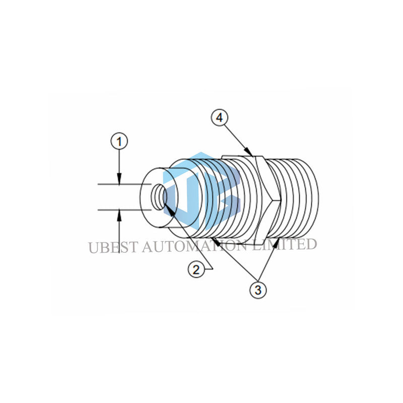 Bently Nevada 4190-34 Adapter - Stainless Steel Industrial Fitting