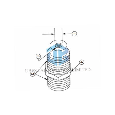 Bently Nevada 4190-34 Adapter - Stainless Steel Industrial Fitting