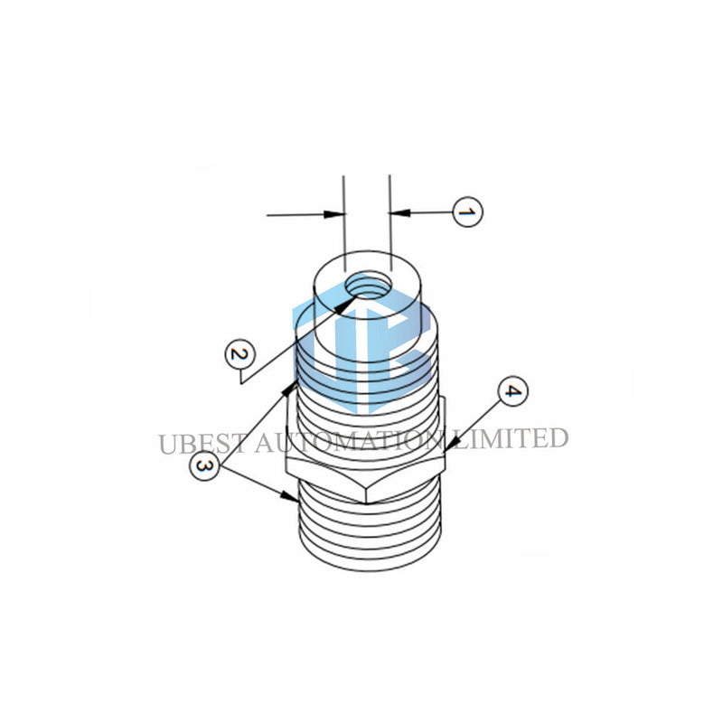 Bently Nevada 4190-34 Adapter - Stainless Steel Industrial Fitting