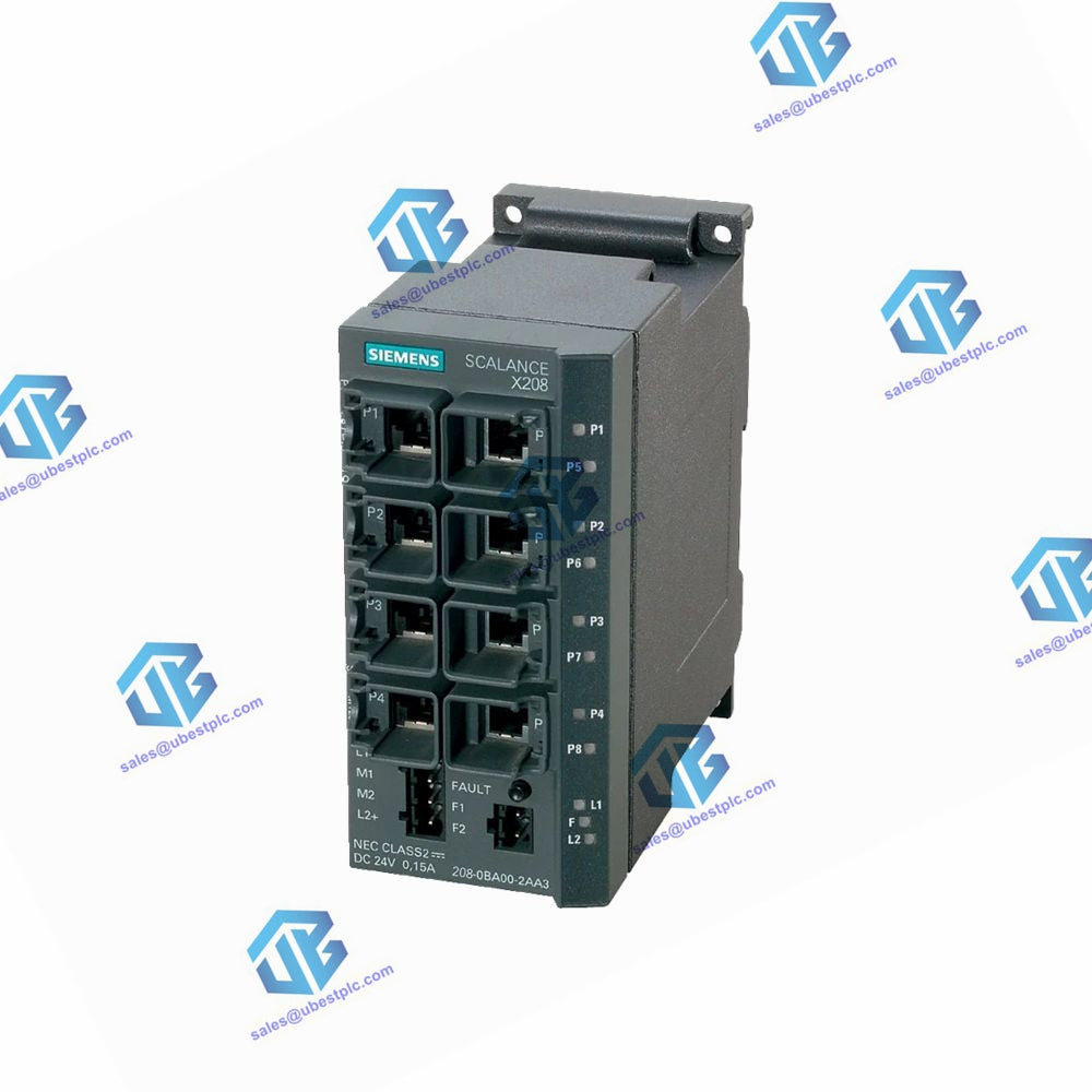 Siemens 6GK5208-0BA10-2AA3 SCALANCE X208 Yönetilen IE Anahtarı